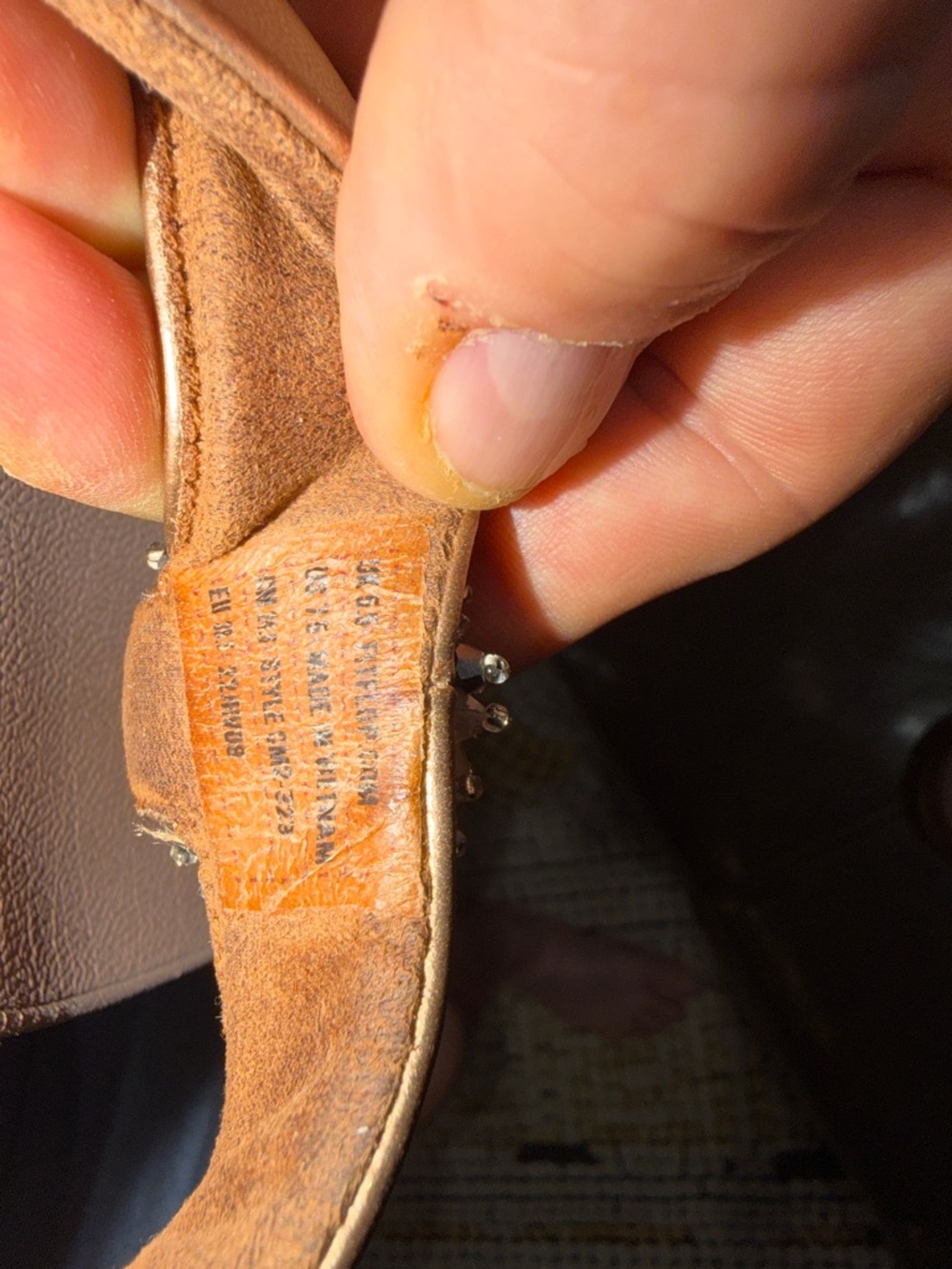 FitFlop Rose Gold Jeweled T-Bar Sandals - Picture 7 of 7